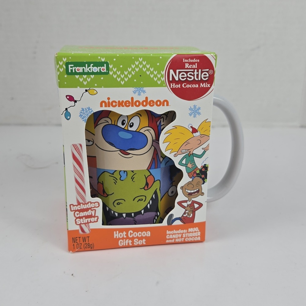 Nickelodeon™ 90s Cartoons Coffee Cup Mug & Hot Cocoa Gift Set New in Box 2021